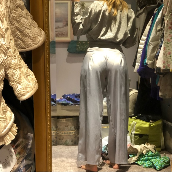 Vintage Silky Bell Bottom Pants - Picture 8 of 15
